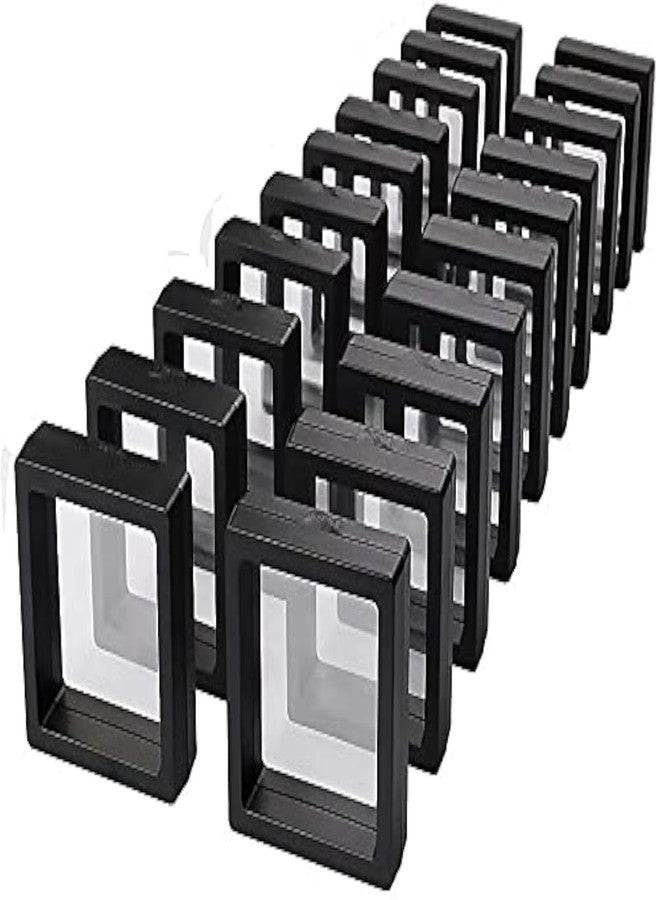 sdoot Black 3D Floating Frame Display Holder Stands, Coin Display Stands Set of 20 3D Floating Jewelry Frame for Challenge Coins, AA Medallions, Jewelry- 2.48 x 2.48 x 0.8 Inches - Image 1